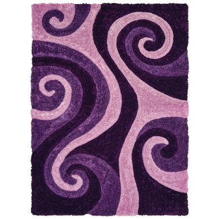 Manmade 7 ft. 10 in. x 10 ft. 6 in. Finesse Chimes Violet Rectangle Oversize Rug MA3095809